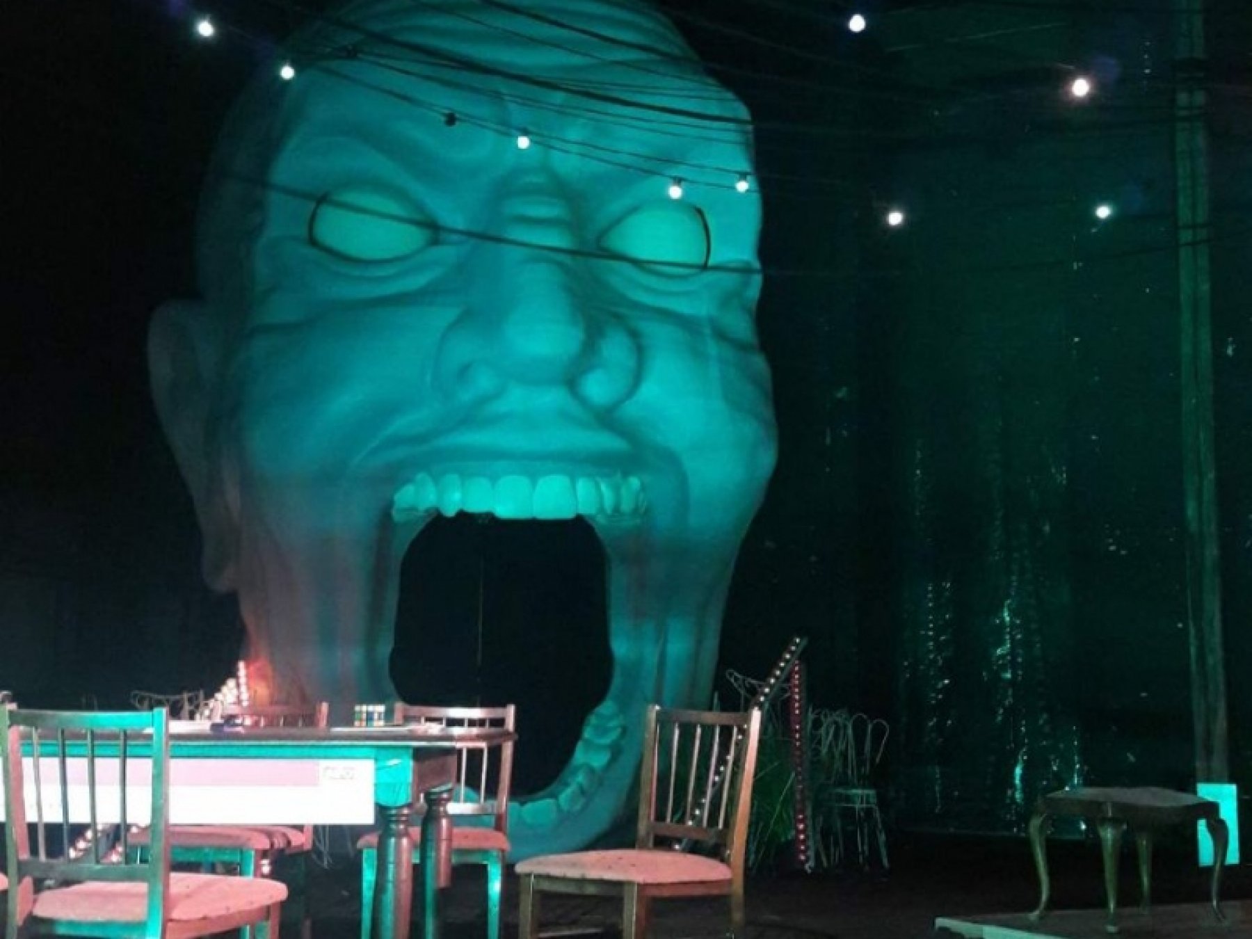 Model - gigantyczna Twarz